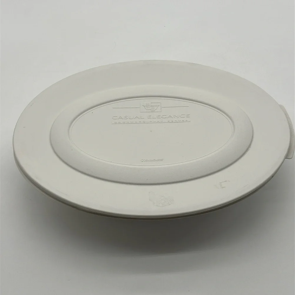 CORNING WARE CASUAL ELEGANCE L-32‎ WHITE COVERED 2 Qt SERVING DISH With lid